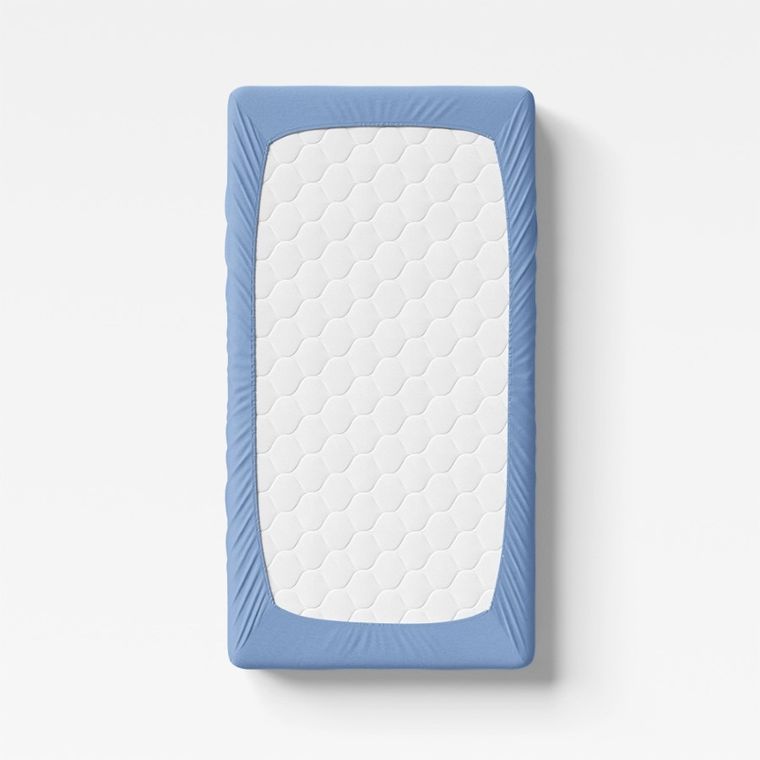 Ewa Klucze Eevi, prześcieradło, ciemno niebieskie, 120-60 cm