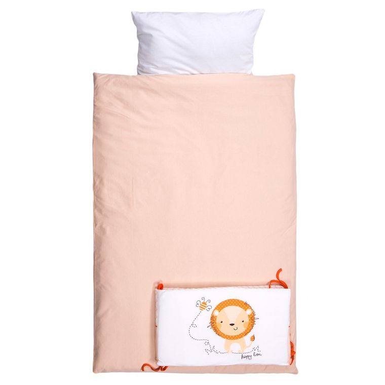 Ewa Klucze Eevi, Zwierzaki, Lew, 3-częściowy komplet pościeli, 100-135 cm