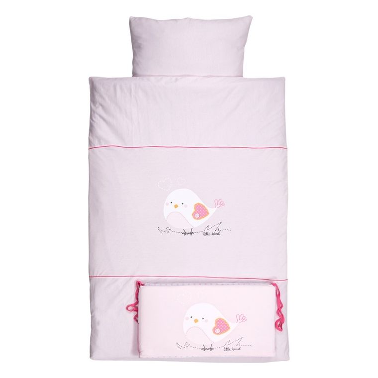 Ewa Klucze Eevi, Zwierzaki, Ptak, 3-częściowy komplet pościeli, 100-135 cm