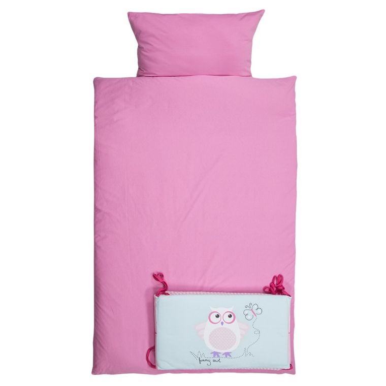 Ewa Klucze Eevi, Zwierzaki, Sowa, 3-częściowy komplet pościeli, 100-135 cm