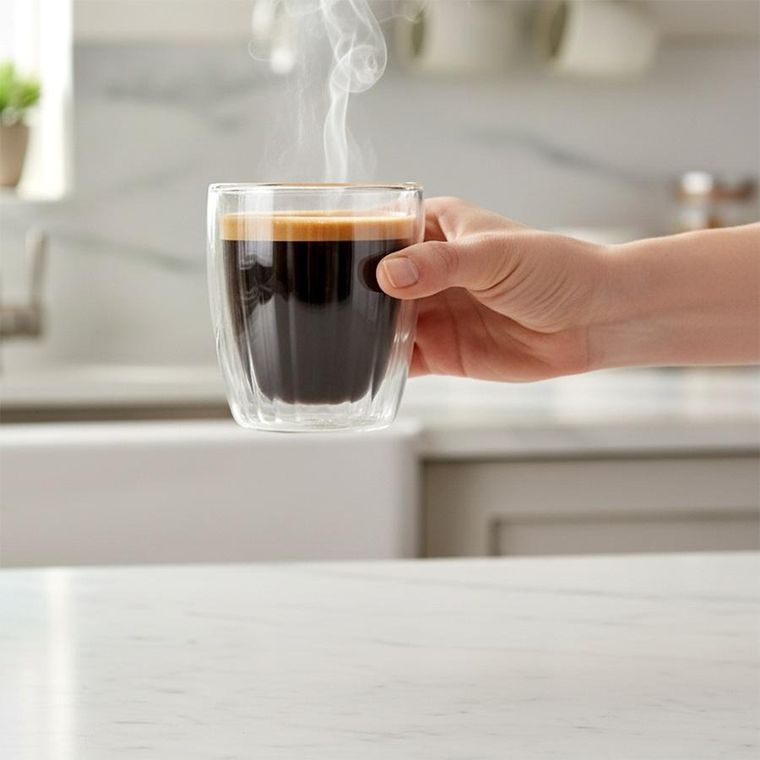 Excellent Electrics, szklanki termiczne, z podwójną ścianką, do kawy espresso, 120 ml, 2 szt.