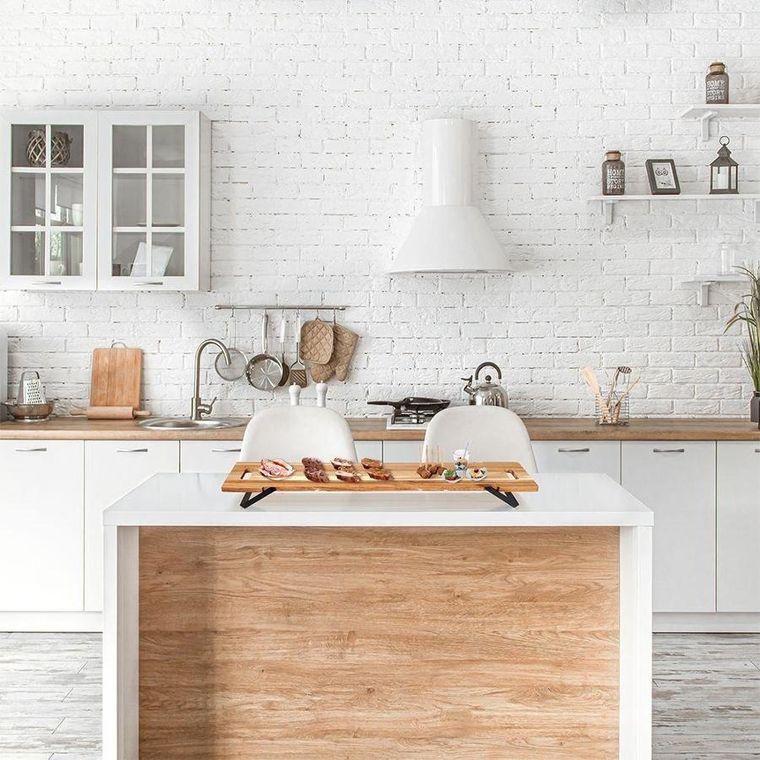 Excellent Houseware, drewniana deska do serwowania, na składanych nóżkach, 67.5-19,3-7.5 cm