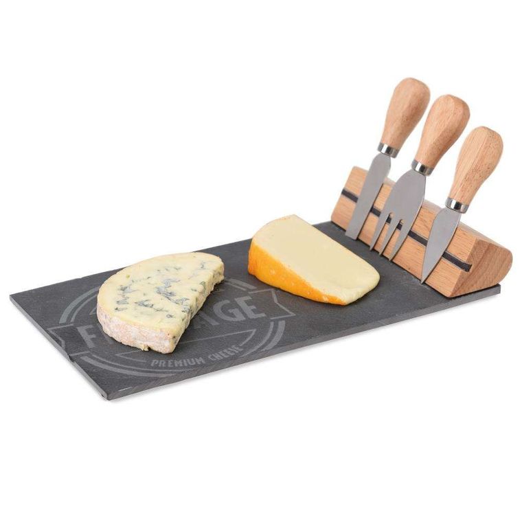 Excellent Houseware, kamienna deska z nożami, 3 szt.