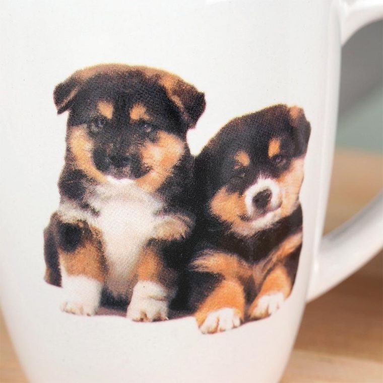 Excellent Houseware, kubki ceramiczne, 220 ml, 3 szt.