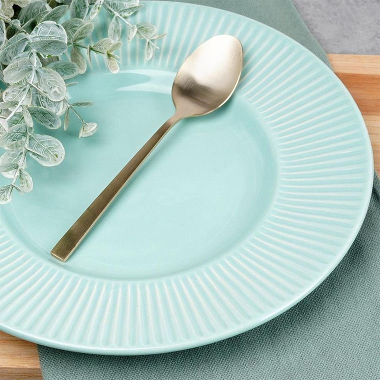 Excellent Houseware, łyżeczki do herbaty, stalowe, złote, 4 szt.