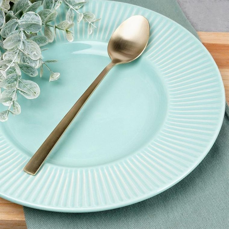 Excellent Houseware, łyżeczki koktajlowe, stalowe, złote, 4 szt.