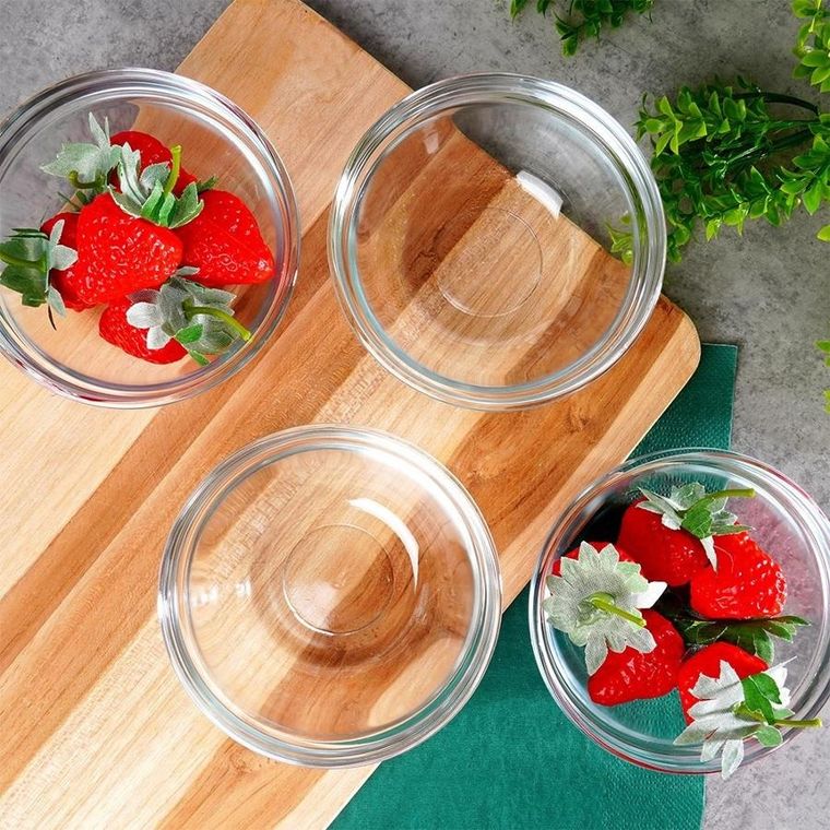 Excellent Houseware, miseczki szklane, 10,5 cm, 200 ml, 4 szt.