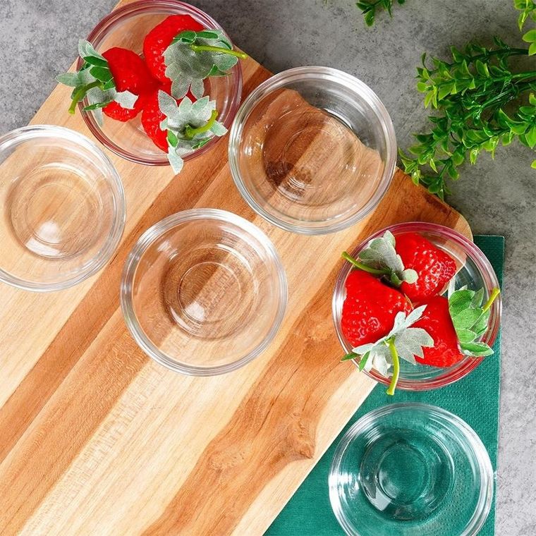 Excellent Houseware, miseczki szklane, 7,5 cm, 80 ml, 6 szt.