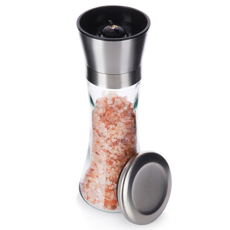 Excellent Houseware, młynek do pieprzu i soli, szklany, 19 cm