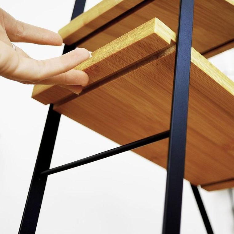 Excellent Houseware, patera 3-poziomowa, drewniana, metalowa, 38-16.5-53 cm