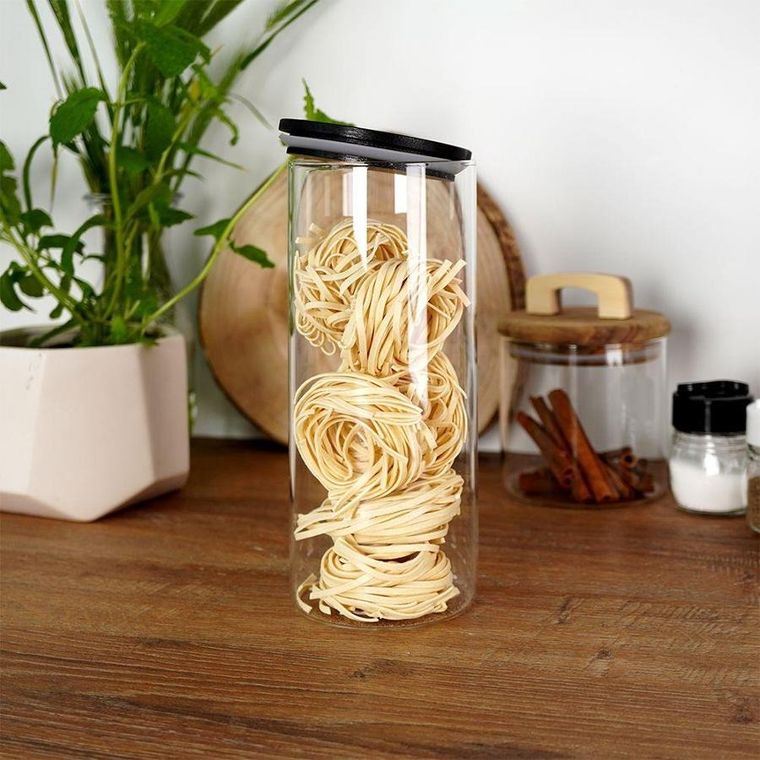 Excellent Houseware, pojemnik kuchenny szklany z uszczelką, zamykany, 1050 ml