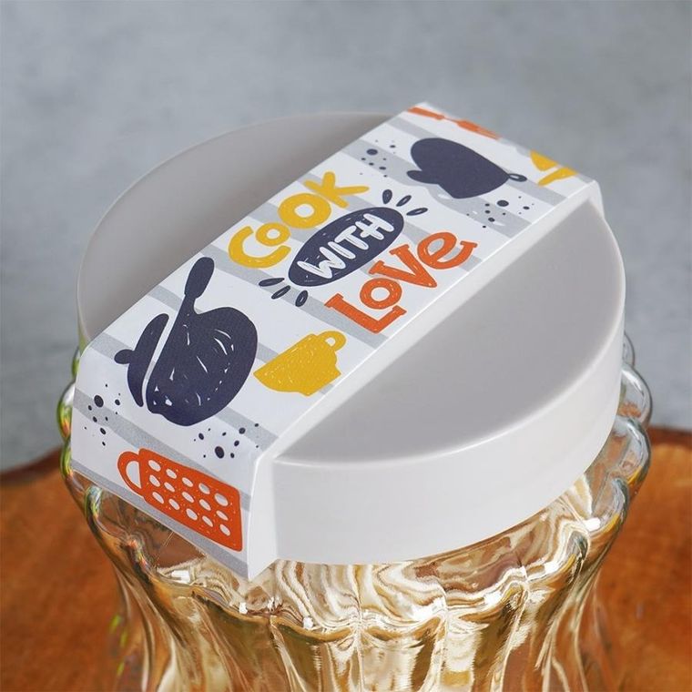 Excellent Houseware, pojemnik na produkty sypkie, szklany, 1.3 l