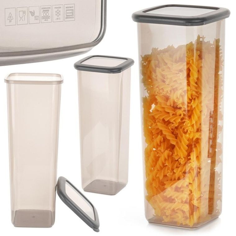 Excellent Houseware, pojemnik na produkty sypkie z pokrywką, 2l