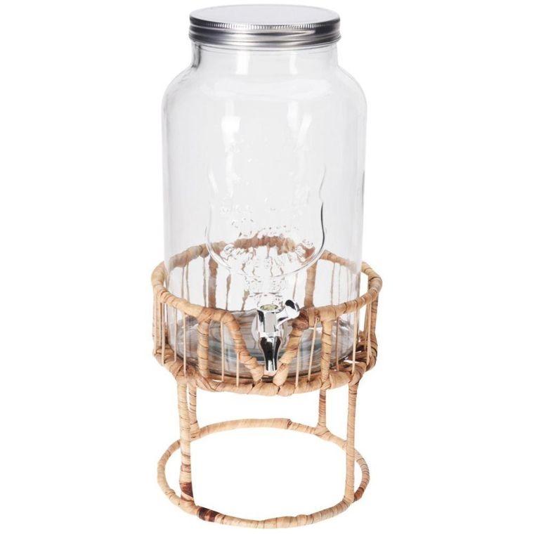 Excellent Houseware, słój z kranikiem ze stojakiem, 5,5l