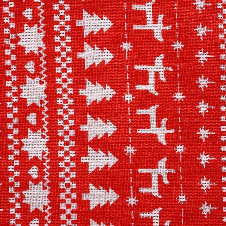 Excellent Houseware, świąteczny obrus na stół, prostokątny czerwony, 130-180 cm