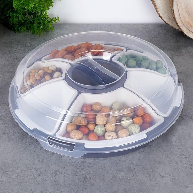 Excellent Houseware, talerz do serwowania z pokrywą, 33 cm