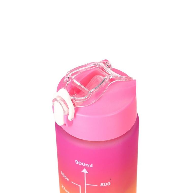 Extralink, bidon motywacyjny, zestaw 3w1, różowo-pomarańczowy, 2000 ml+900 ml+300 ml