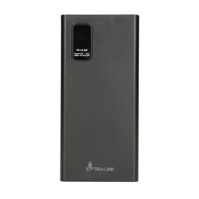 Extralink, EPB-067B 10000mAh, powerbank, fast charging, USB-C, czarny
