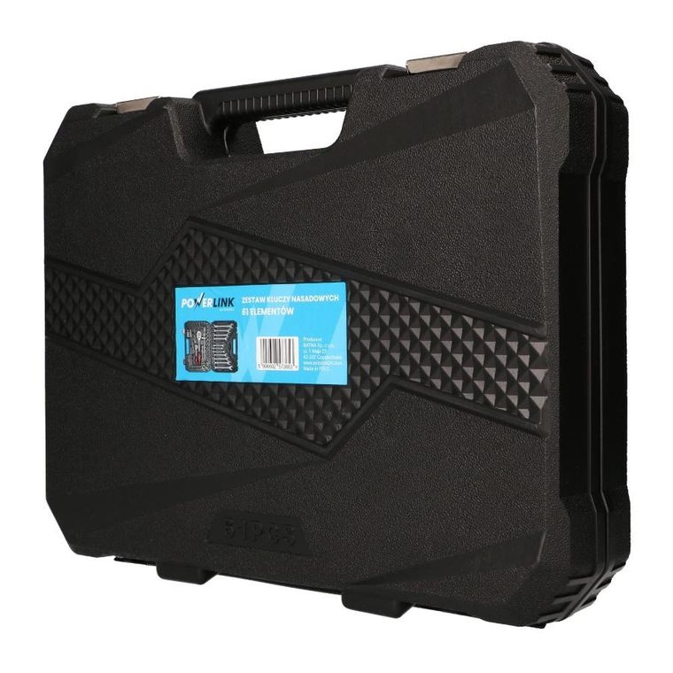 Extralink, Powerlink, zestaw narzędzi, klucze nasadowe, walizka, 61 elementów