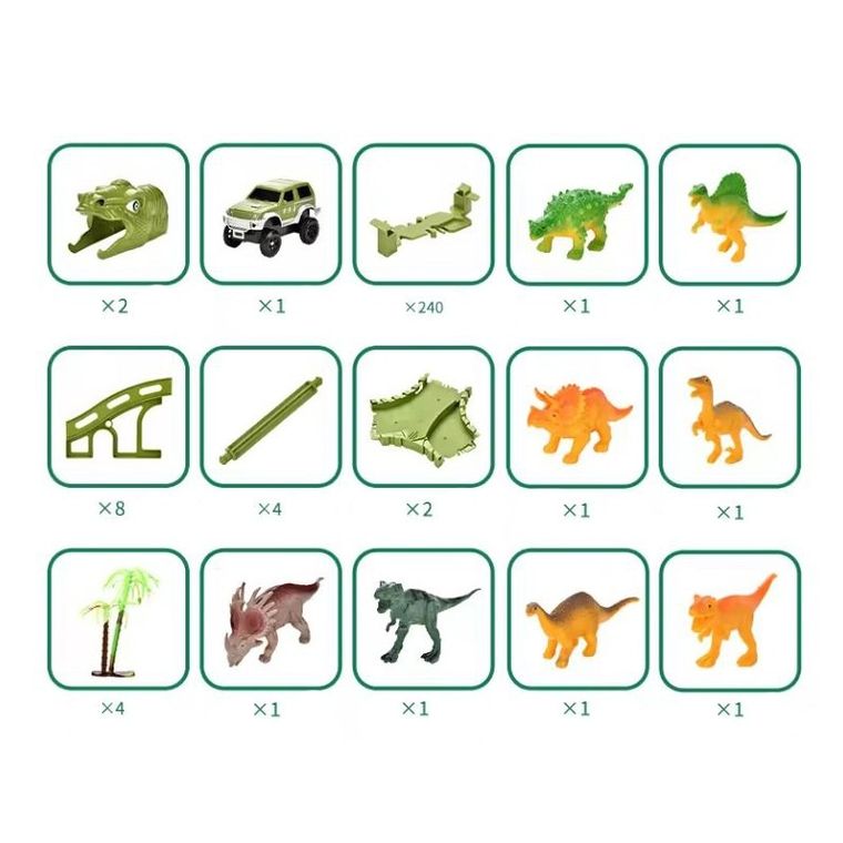 Extralink Toys, Dino Park, tor samochodowy z figurkami, 271 elementów