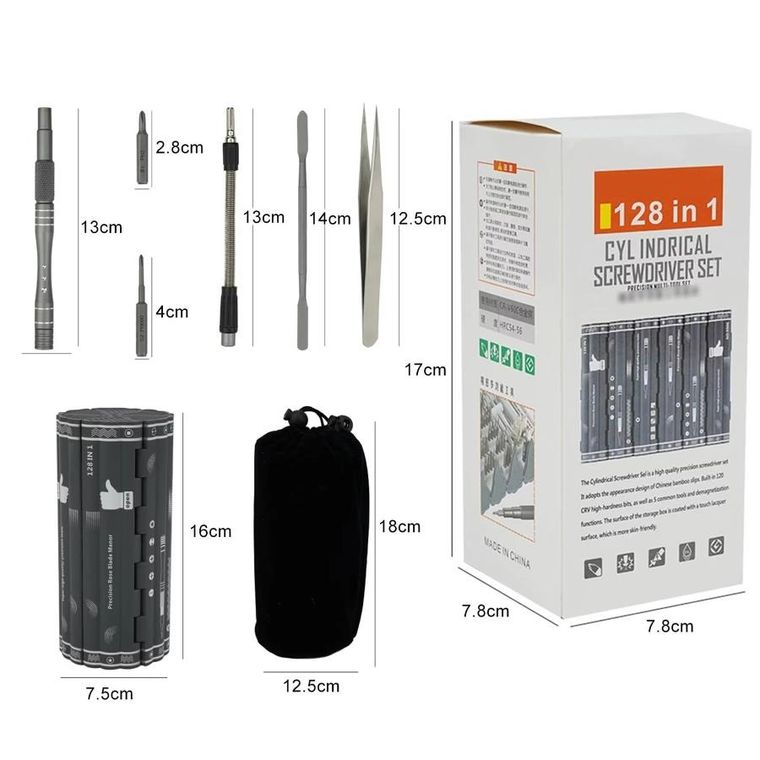 Extralink, zestaw kluczy magnetycznych, wkrętaków śrubokrętów precyzyjnych, 128w1