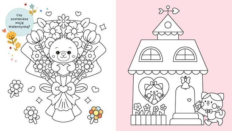 Fajne słodziaki. Kolorowanka Kawaii