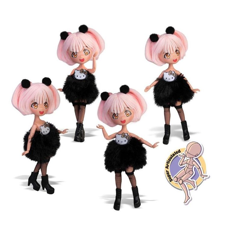 Famosa, Hello Kitty, lalka modowa, różowa, 19,5 cm