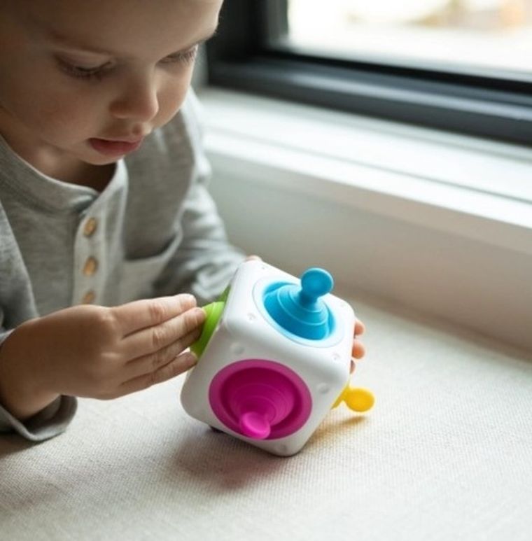 Fat Brain Toy Co. Kostka Tugl, zabawka sensoryczna