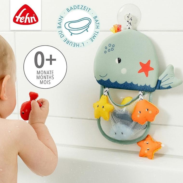 Fehn, Chlap i się baw, organizer z przyssawką na zabawki do kąpieli, wieloryb