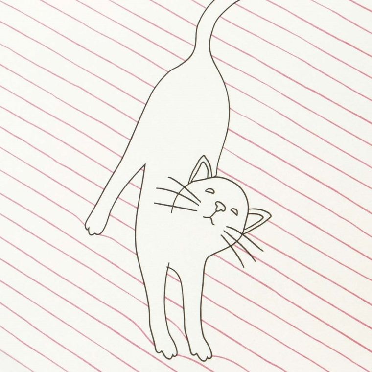 Felines, Koty, średni zeszyt, Stay Pawsitive, różowy, 1 szt.