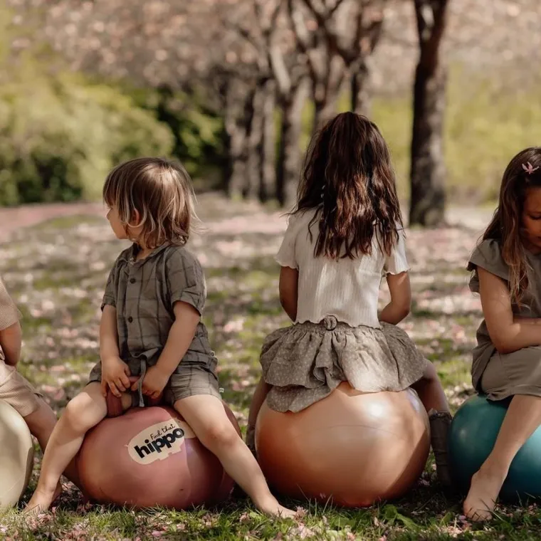 Find that Hippo, piłka do skakania, różowa