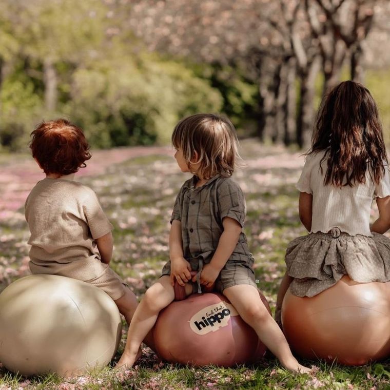 Find that Hippo, piłka do skakania, zielona