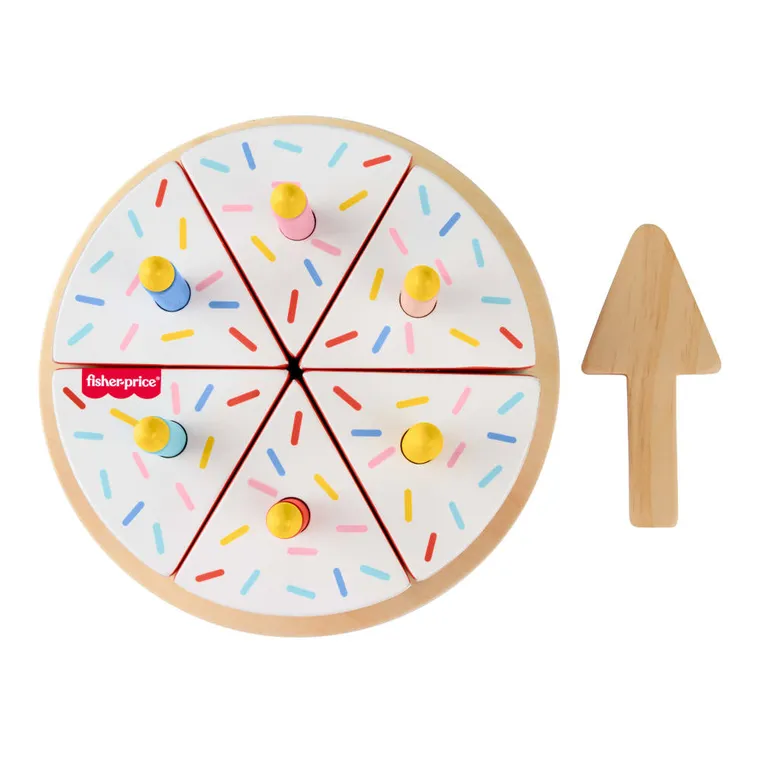 Fisher-Price, Drewniany tort urodzinowy, zabawka edukacyjna