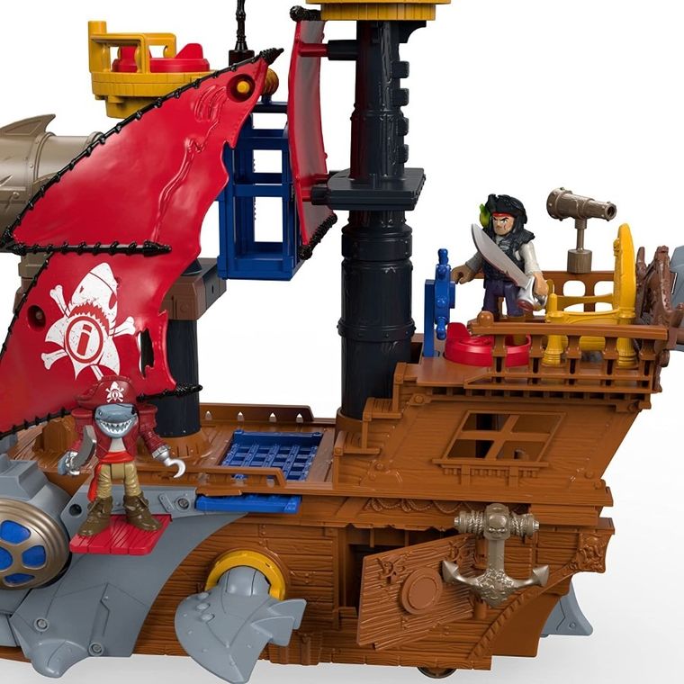 Fisher-Price, Imaginext, Rekin, Statek piracki, zestaw z figurkami