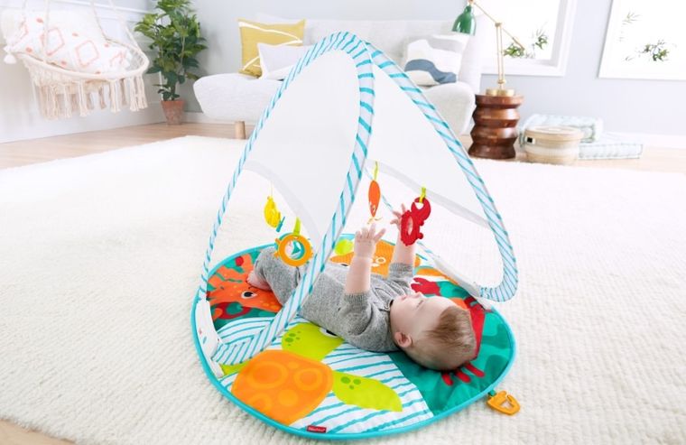 Fisher-Price, mata edukacyjna Fold & Go, zabawka niemowlęca