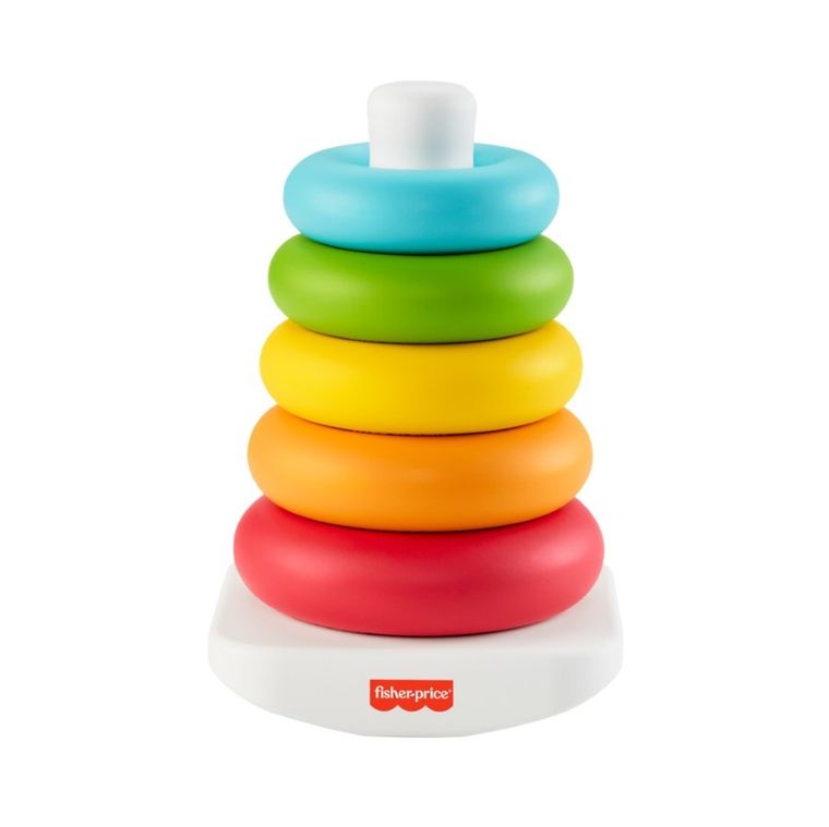 Fisher-Price, Pierwsze klocki malucha + piramidka z kółek, zabawka niemowlęca