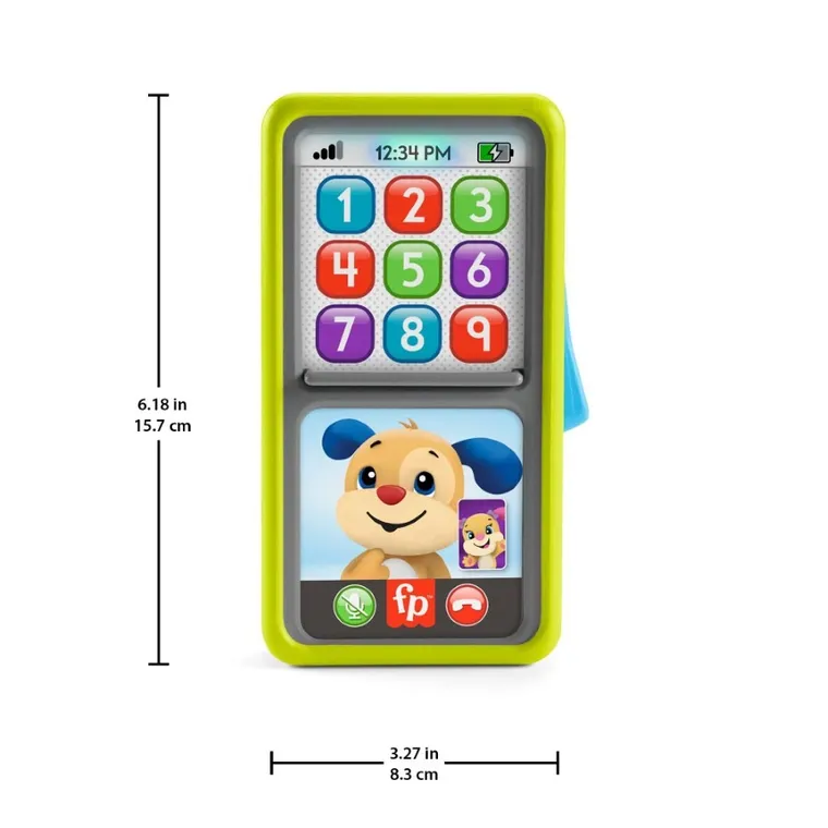 Fisher-Price, Ucz się i śmiej!, Smartfonik 2w1 Przesuwaj i ucz się, zabawka niemowlęca