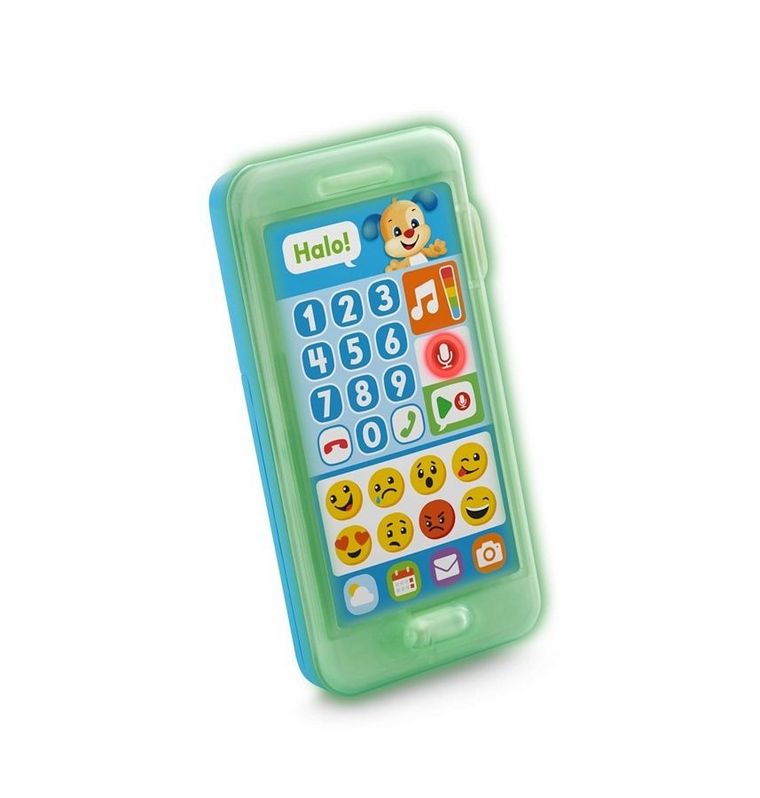 Fisher-Price, Uczący smartfonik Szczeniaczka "Nagraj wiadomość", niemowlęca zabawka interaktywna