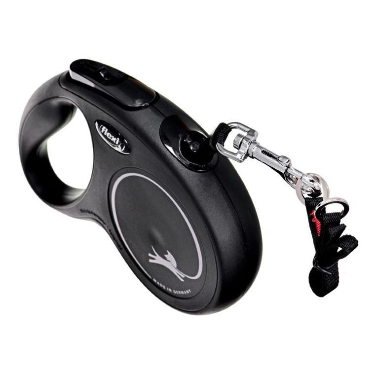 Flexi New Classic, smycz taśmowa, rozmiar M, 5m, czarna