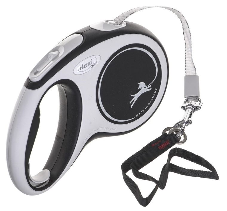 Flexi New Comfort, smycz taśmowa, rozmiar M, 5m, czarna