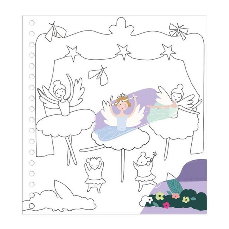 Floss & Rock, Baletnice, magiczna kolorowanka wodna z zadaniami