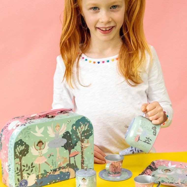 Floss & Rock, Baletnice, zestaw do herbaty w walizeczce, 9 elementów