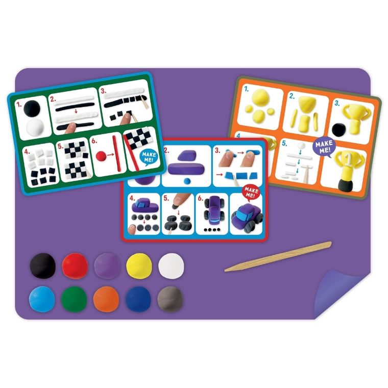 Floss & Rock, Clay & Play, Auta, masy plastyczne, 10 kolorów