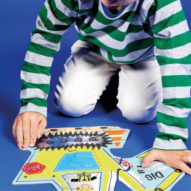 Floss & Rock, Na Budowie, puzzle, 12 elementów