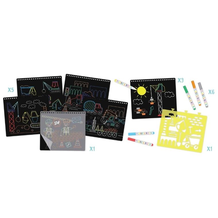 Floss & Rock, Na Budowie, szkicownik z kredowymi pisakami