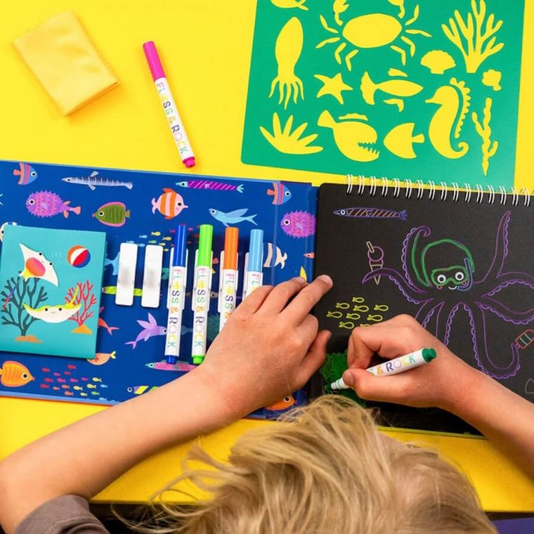 Floss & Rock, Ocean, szkicownik z kredowymi pisakami