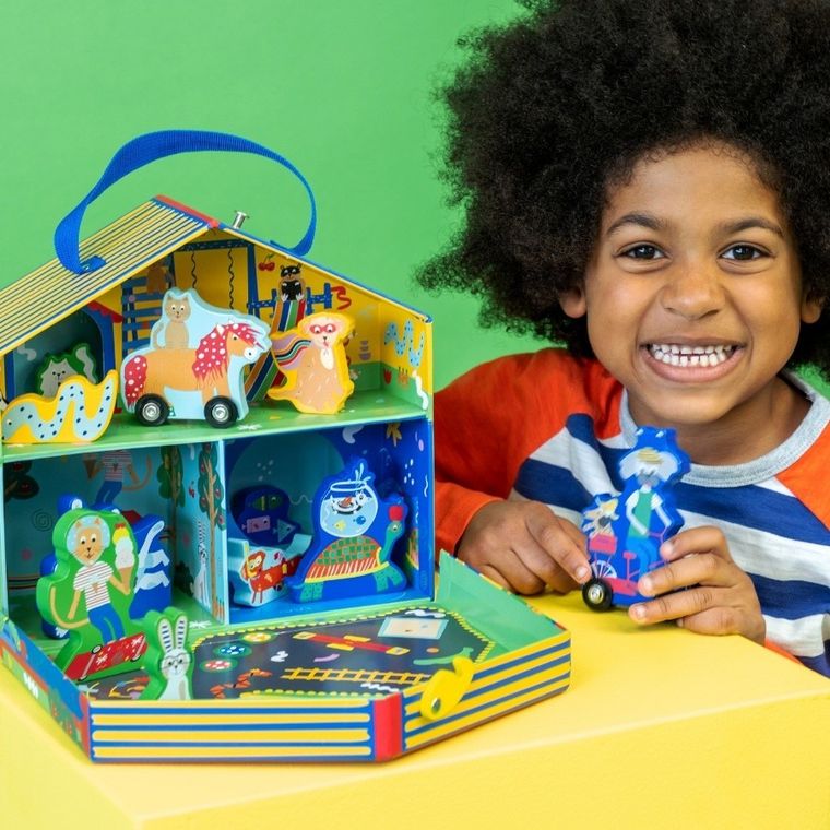 Floss & Rock, Zwierzaki, Wesoły domek, zestaw 12 figurek