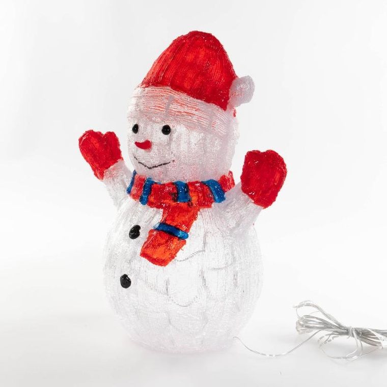 Fééric Lights And Christmas, dekoracja świąteczna LED, bałwan, 48 cm