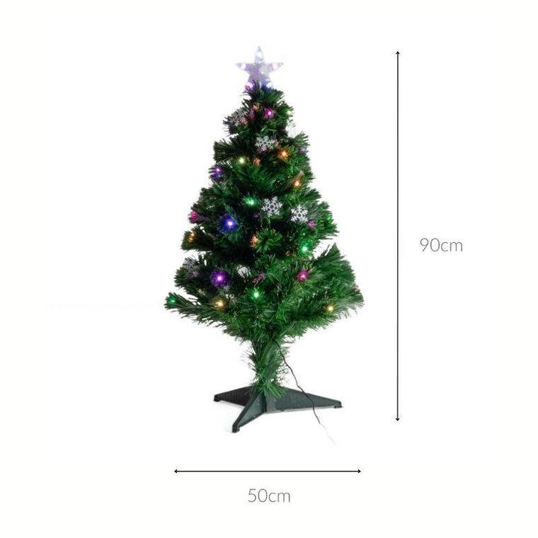 Fééric Lights And Christmas, sztuczna choinka z oświetleniem i gwiazdą, 90 cm