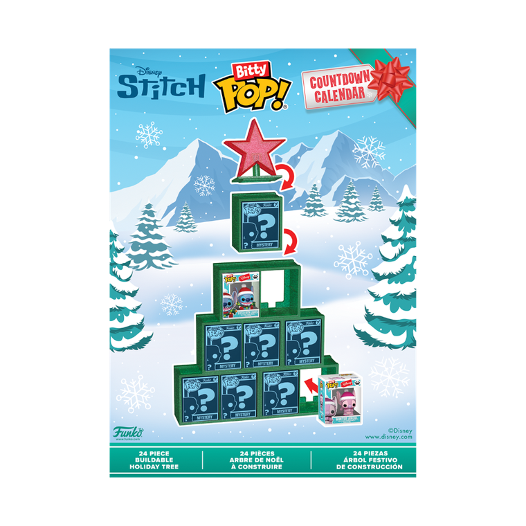Funko Bitty Pop! Disney, Lilo i Stitch, kalendarz adwentowy z mini figurkami kolekcjonerskimi, 24 elementy